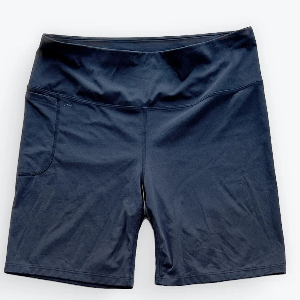 Athletic Gym Workout Yoga Cycling Under Armour Fitted Black Shorts w/Pocket ~ 2X